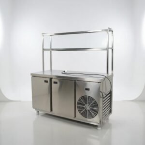 Commercial kitchen equipment supplier in Hyderabad, Telangana with stainless steel cooking range.