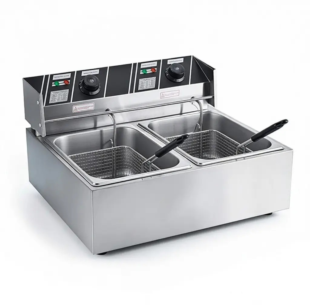 Commercial kitchen equipment supplier in Hyderabad, Telangana with stainless steel cooking range.