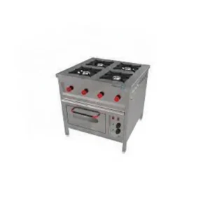 Commercial kitchen equipment supplier in Hyderabad, Telangana with stainless steel cooking range.